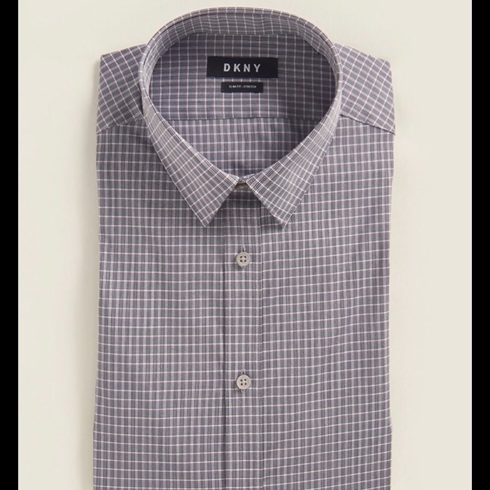 DKNY Blue Frost Checkered Shirt